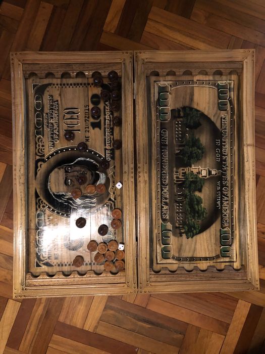 Нарды из орехового дерева, ручная работа