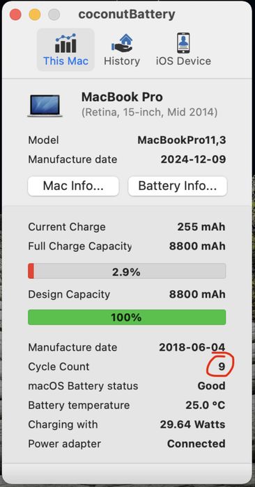 Macbook pro 15’ 2014 16/512 gb