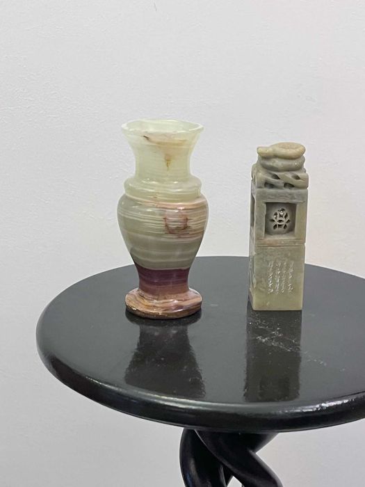 Set doua bibelouri din onix bibelou figurine figurina statuete ieftin