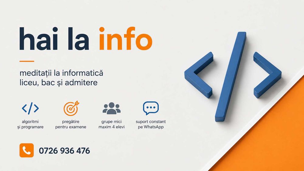 Meditații online la Informatică