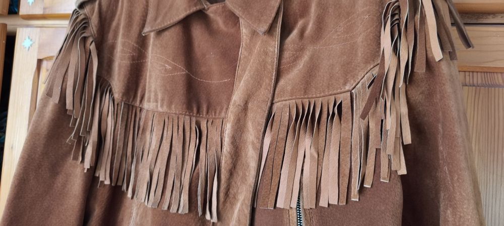 Кожено каубойско яке естествена кожа