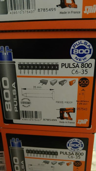 Пулса Спит р40+ Pulsa Spit 40E пистолет такер Бетон Метал Нов гаранция