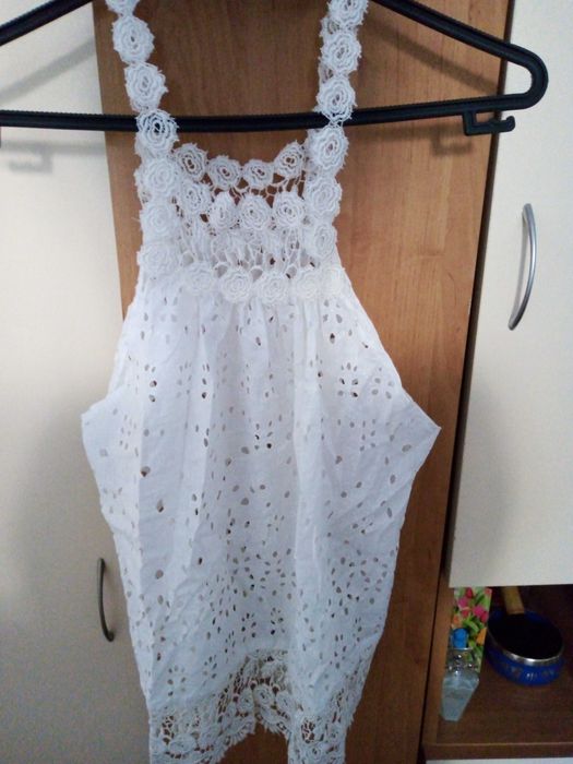 Рокля за плаж - кафтан и чанта за плаж,детски ранички.