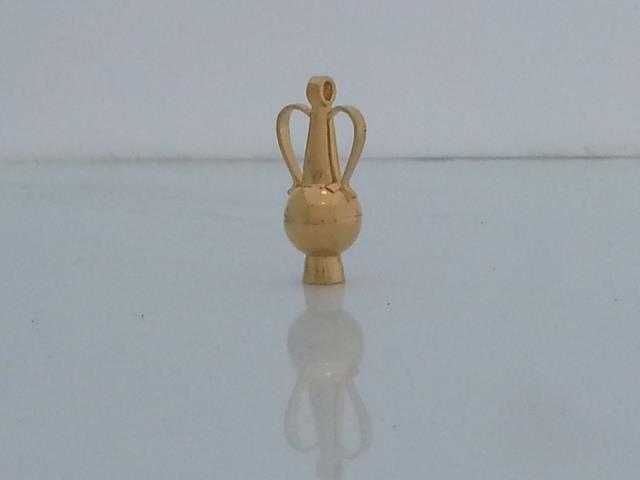 24 К Позлатено колие с плетен шнур - Бухал,   24К Gold-plated necklace