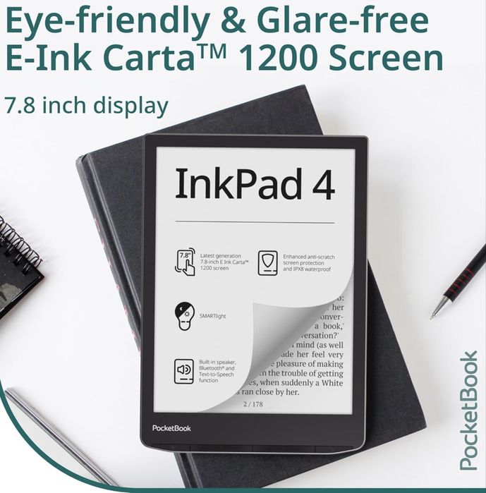 Электронная книга PocketBook InkPad 4 Экран  дюйм  7.8 E ink