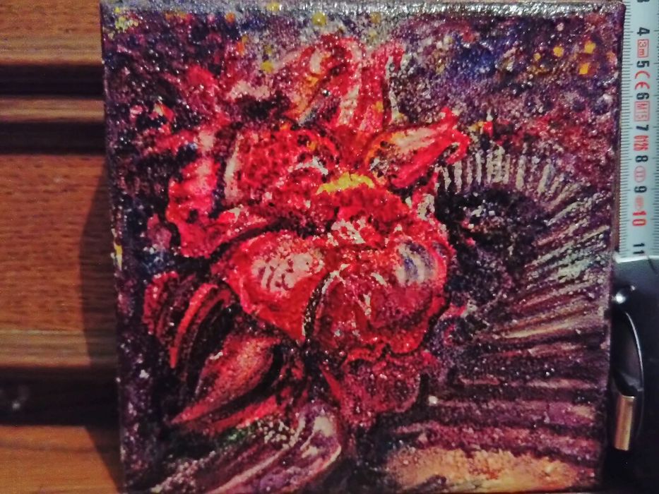 Космическо цвете, масло на платно