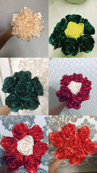 Букет из атластных лент