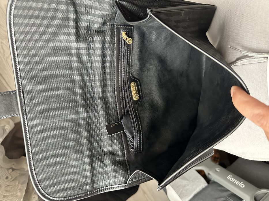 Geantă de mâna Fendi Roma clutch Pequin vintage,