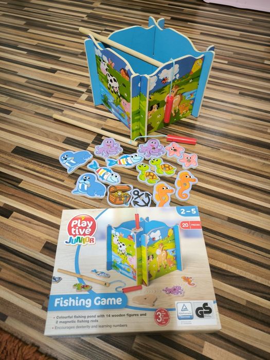 Joc magnetic de pescuit din lemn