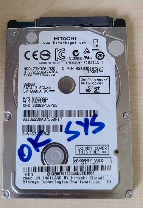 hdd 320gb laptop 500gb dt 7200rpm