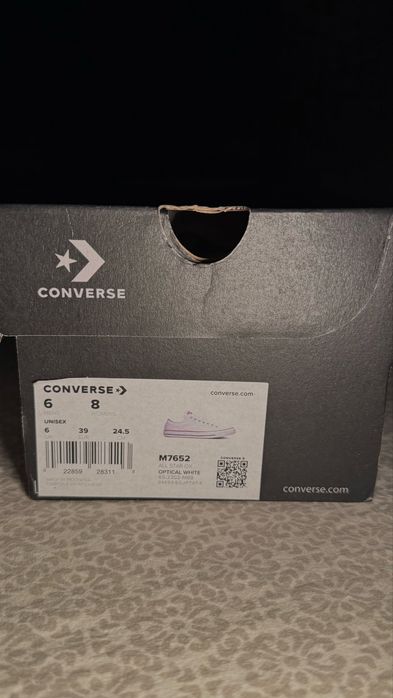 Converse All star white, белые Конверс кросовки размер 39 unisex