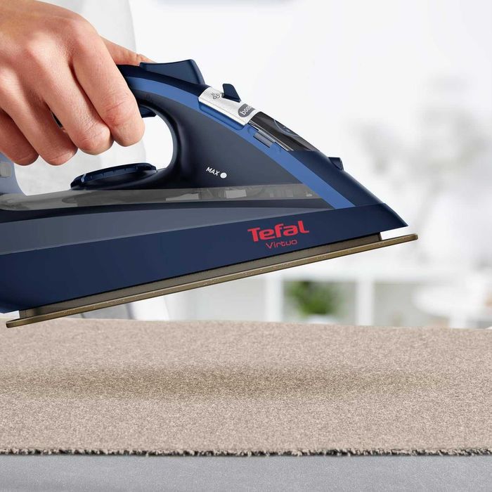 Tefal Virtuo FV 1713 ютия, на сухо, на пара, компактна, 2000 W, Син