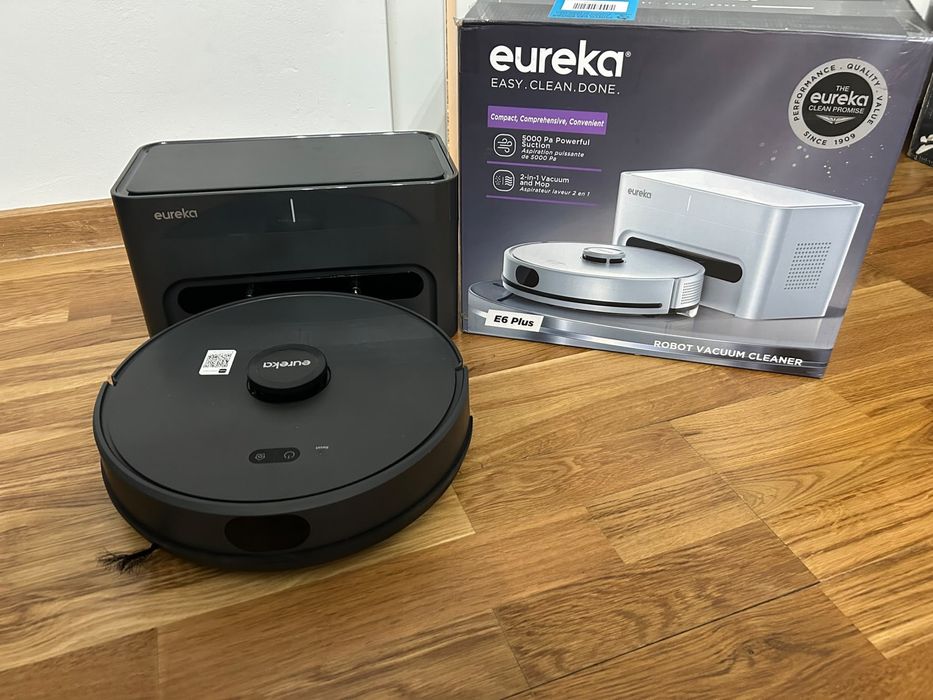 'Aspirator Robot Eureka E6 Plus - 5000 Pa, Mop 2-în-1, Stație Golire/Incarcare, Ca c
