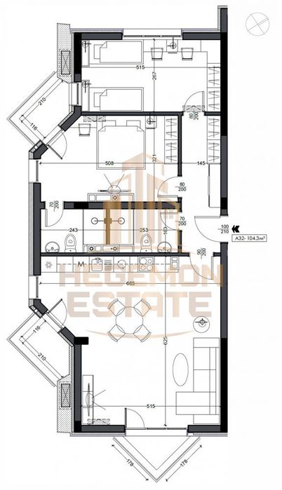Продава се Тристаен апартамент в Варна, Виница - 125 кв.м за 1339 €/кв.м - Снимка #2