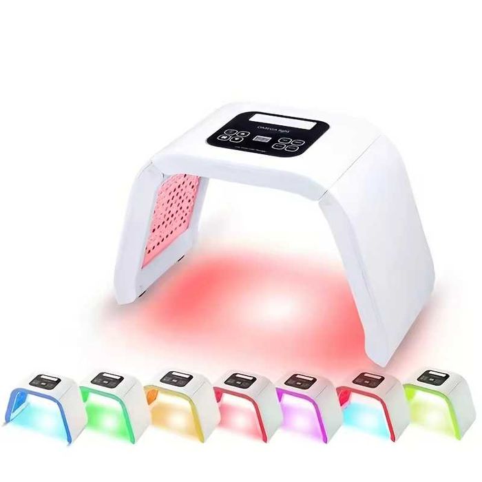 Апарат за LED фототерапия на лице, Фотонна терапия с 7 цвята, Лифтинг, Anti-age, Anti-Acne, 287 LED диода