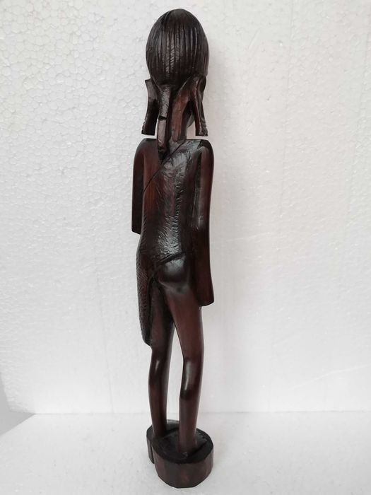 statueta unicat sculptura tribala masai Africa lemn abanos antichitati
