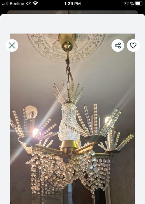 Люстра Чехия хрусталь 22000