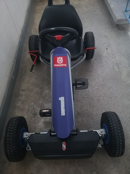Cart/Kart cu pedale pentru copii PUKY F600 L 5-10 ani gri/negru