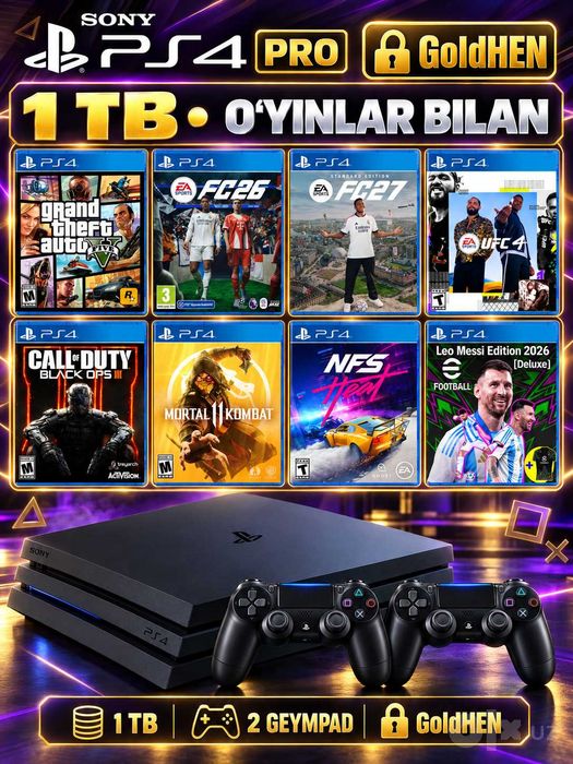 PlayStation4 PRO+2 ta geymad bonusga optom ulgurji GoldHeN+FIFA 27 bor