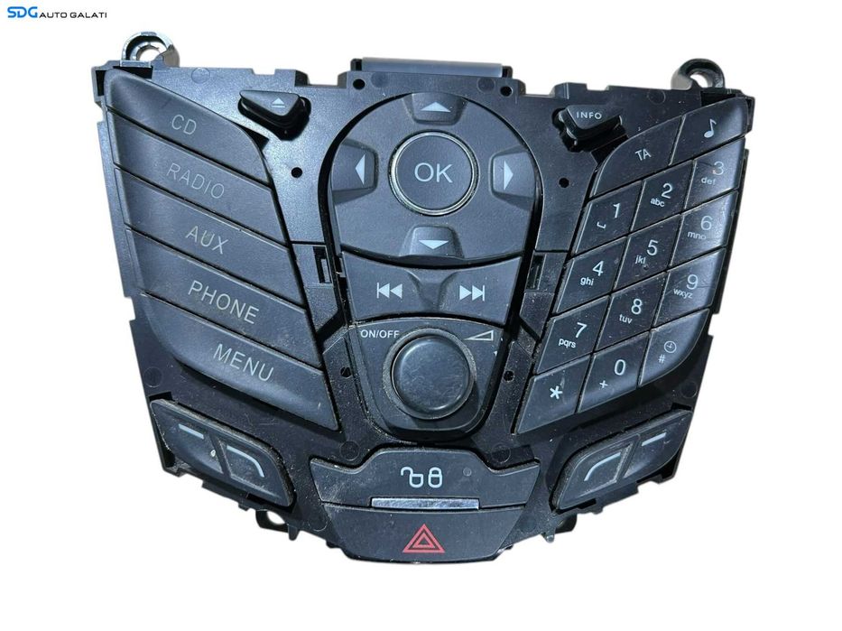 Panou Buton Butoane Comanda Control Radio CD Player Navigatie Volum Avarii Inchidere Centralizata Ford Focus 3 2010 - 2015 Cod BM5T-18K811-BA BM5T18K81BA [LR0526]