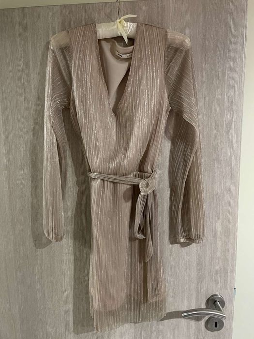 Рокли парти паети блясък бюстие Zara