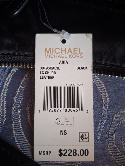 Geantă de damă Michael Kors piele naturală neagră