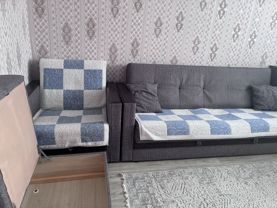 Диван, кресло, пуфик