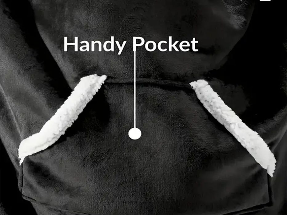 Толстовка-плед с капюшоном