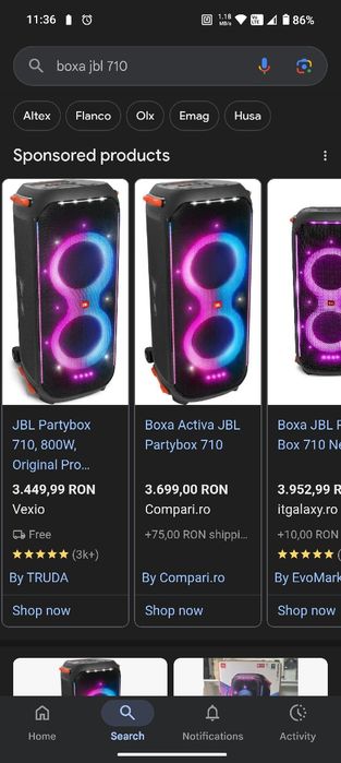 Vand boxa jbl 710 800W RMS