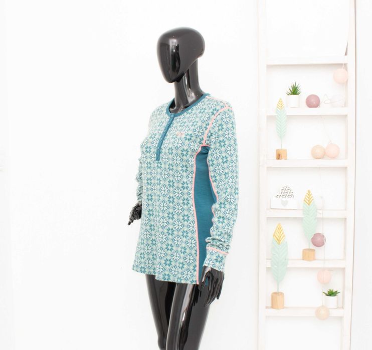 Kari Traa дамска блуза многоцветна термо бельо 100% мериносна вълна XL