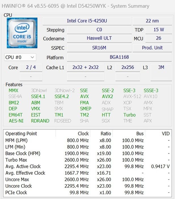Мини компютър Intel NUC D54250WYK