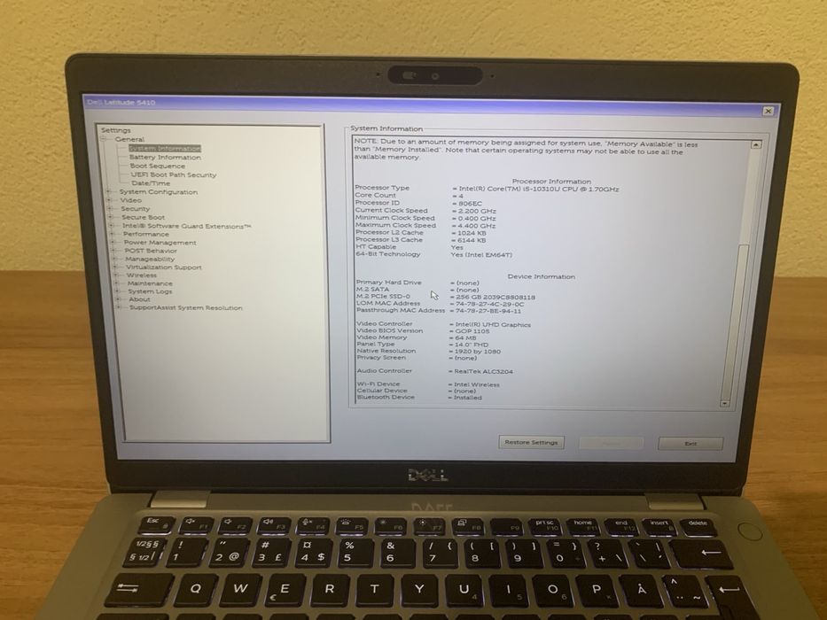 Продавам ултрабук Dell 5410