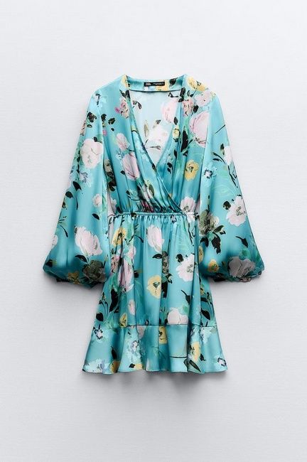 Rochie satinata florala Zara Noua