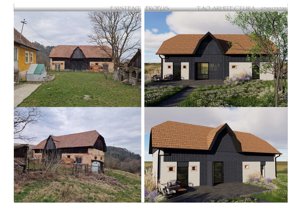 Redescopera linistea autentica! Cumpara acest concept architectural in mediu rural cu teren intravilan de 3.500 mp situat la 35km de Cluj