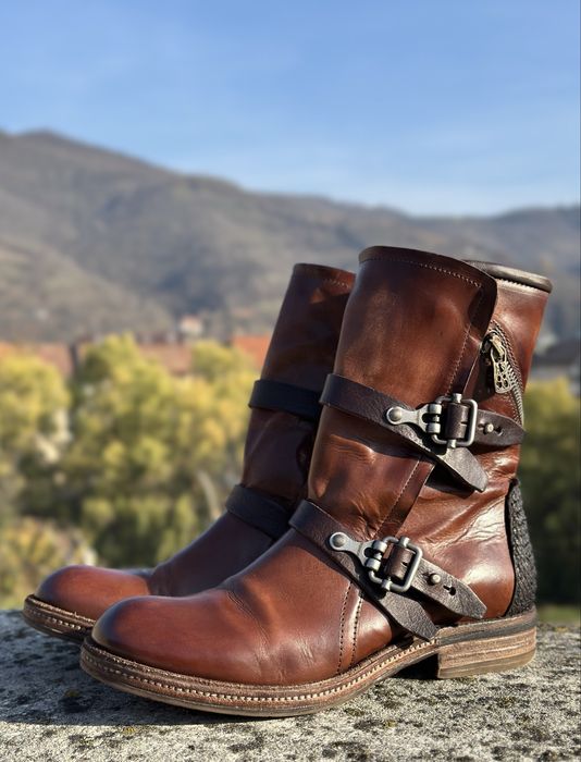 A.S.98 Vega Equesteian Buckle Strap Boot 38