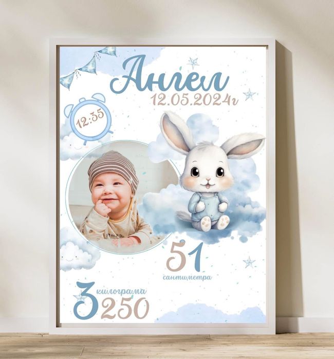 Персонализирана бебешка визитка