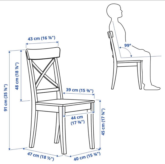 Masă + 4 scaune, alb/alb, 110/155 cm, ROSENTORP IKEA  + 4 perne gri JUSTINA