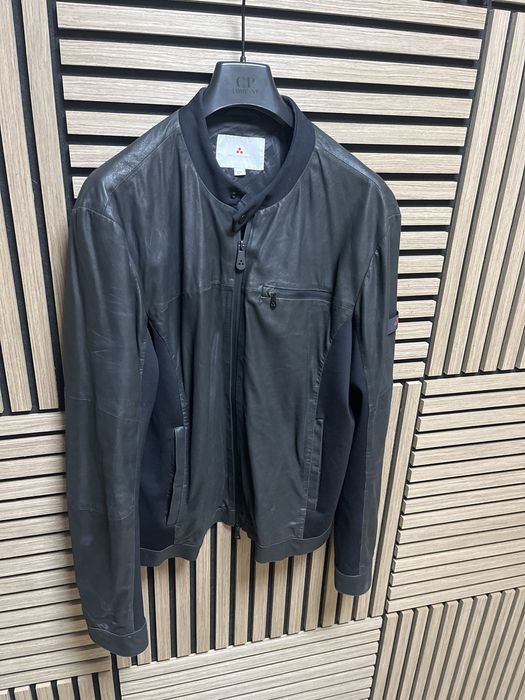 PEUTEREY : Leather Biker - Кожено хибридно яке размер ХЛ - Оригинал