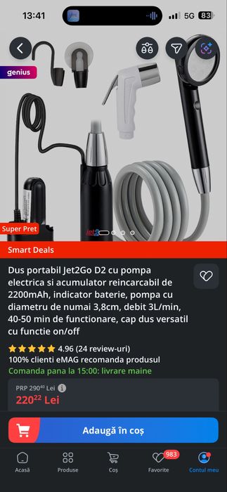 Dus portabil camping