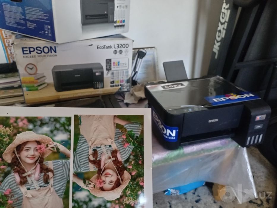 EPSON L 3200 COPYA SKANERli rangli HD FOTO PRINTER dyuzi 100%  idialni