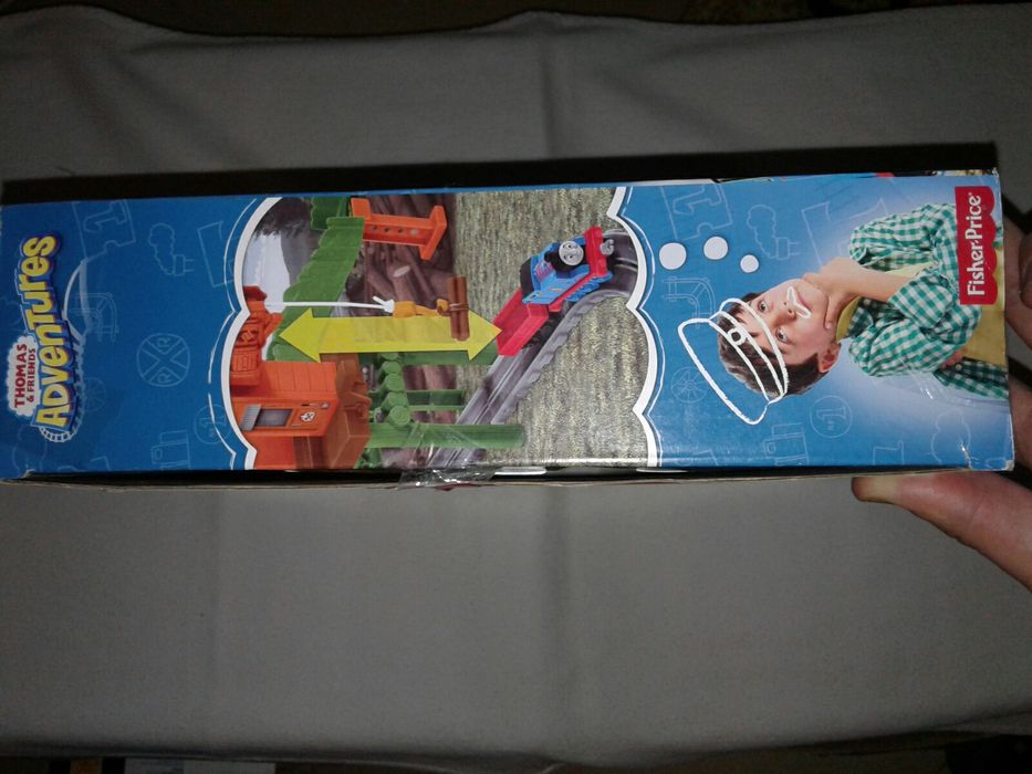 Set trenulet Thomas cu tiroliana, 30 piese, Fisher Price, nou, sigilat