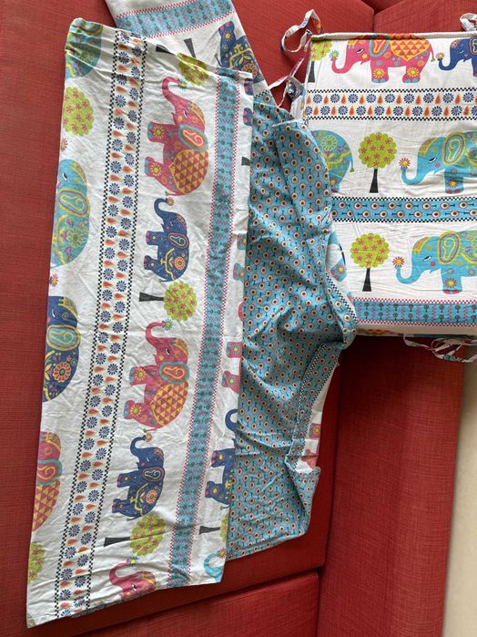 Обиколници за бебешка кошара или креватче и комплект чаршафи