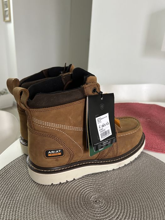 ARIAT Women's Rebar Wedge Moc Toe H20 Aged Honey, marimea 38,5