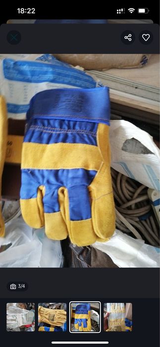 Краги перчатки рукавица сварочные  рабочие