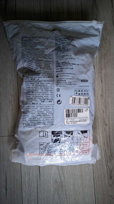 Комплект детски протектори play 3х2 за ролери/скейт/тротинетка, черни