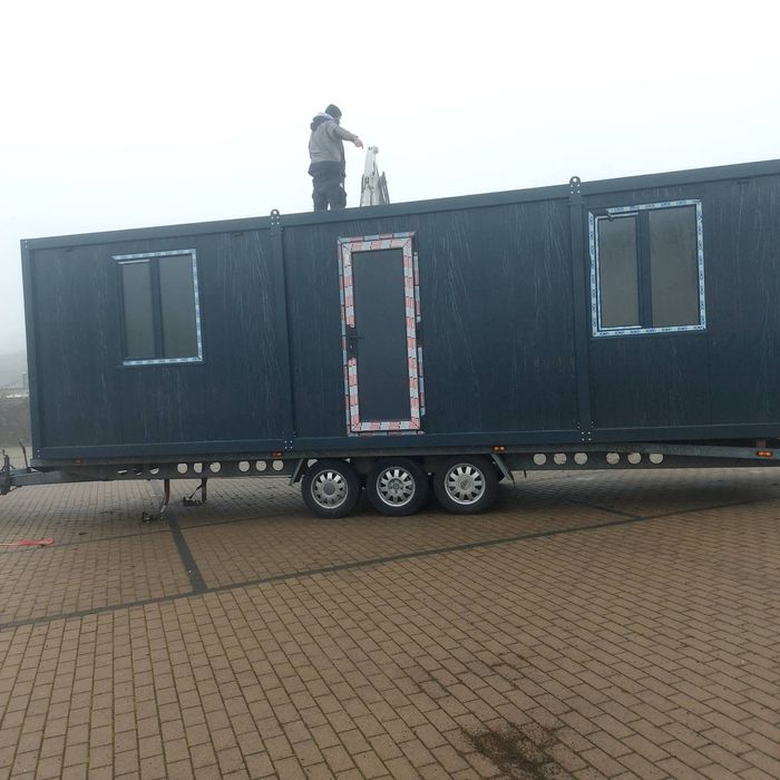 НА ИЗПЛАЩАНЕ-Контейнер 6/6м Павилион Вила Сглобяема къща Модулни