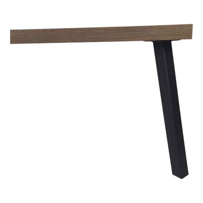 Masa cafea pentru living, lemn si otel, 100x50 cm