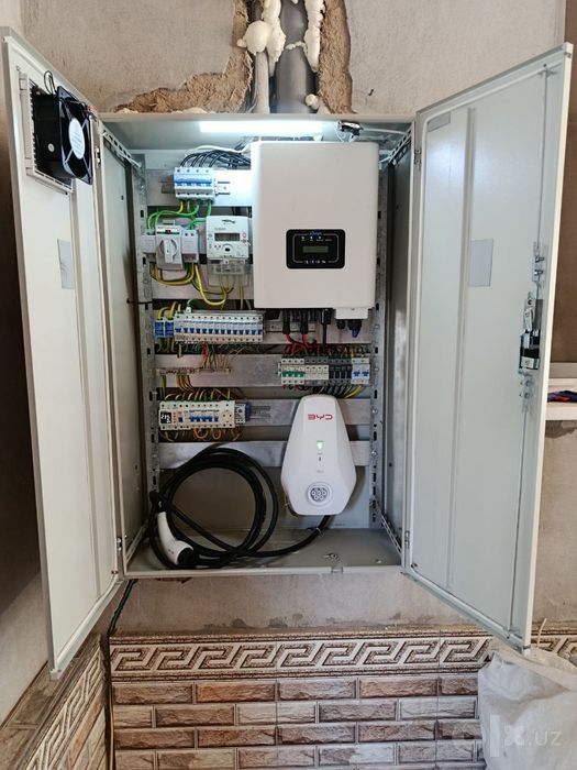 Установка зарядного устройства 7кв- 2kw для  электромобилья