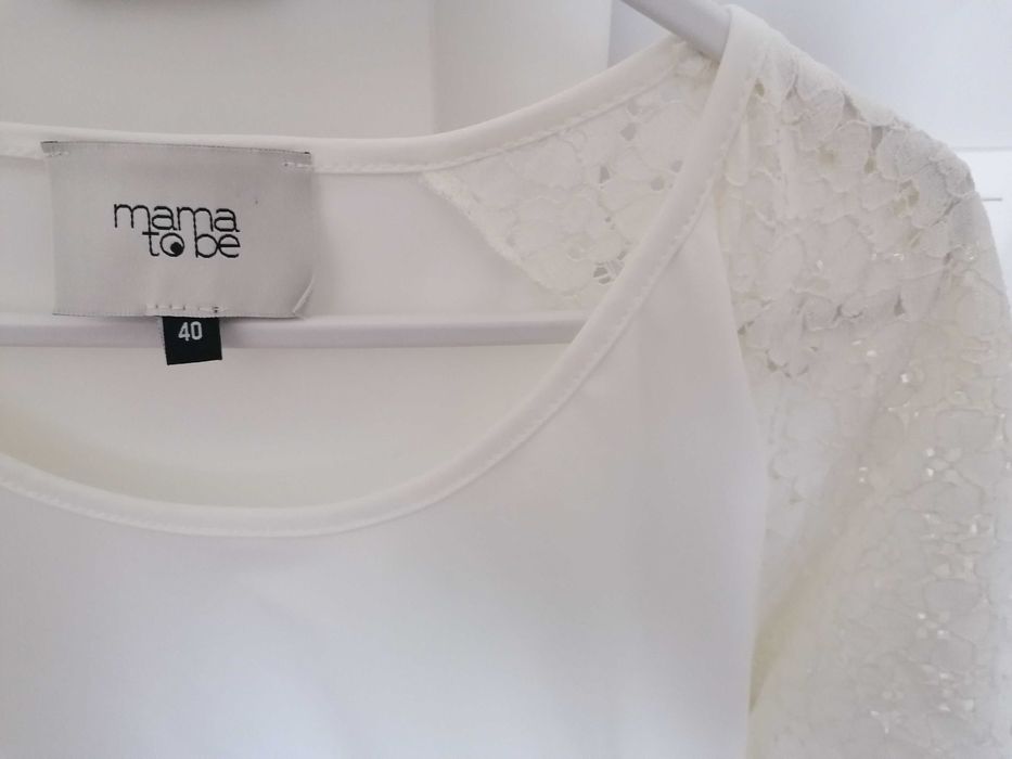 Rochie alba de gravida si de alaptare potrivita pentru cununie