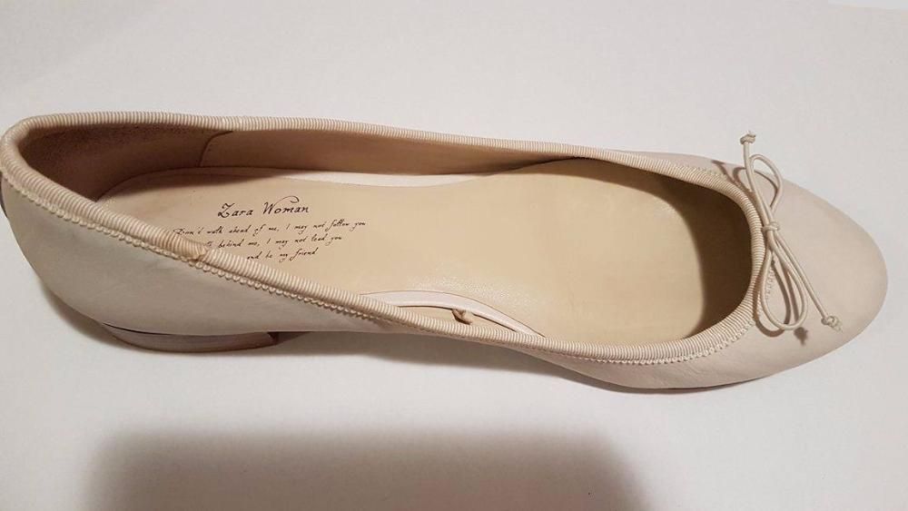 Balerini eleganți, culoarea crem, de la firma Zara Woman